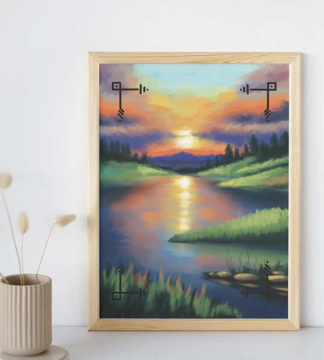 Lámina ilustrada Extremadura tierra de agua diseñada por Mijina en vista general sobre fondo neutro, mostrando todo el mapa temático.